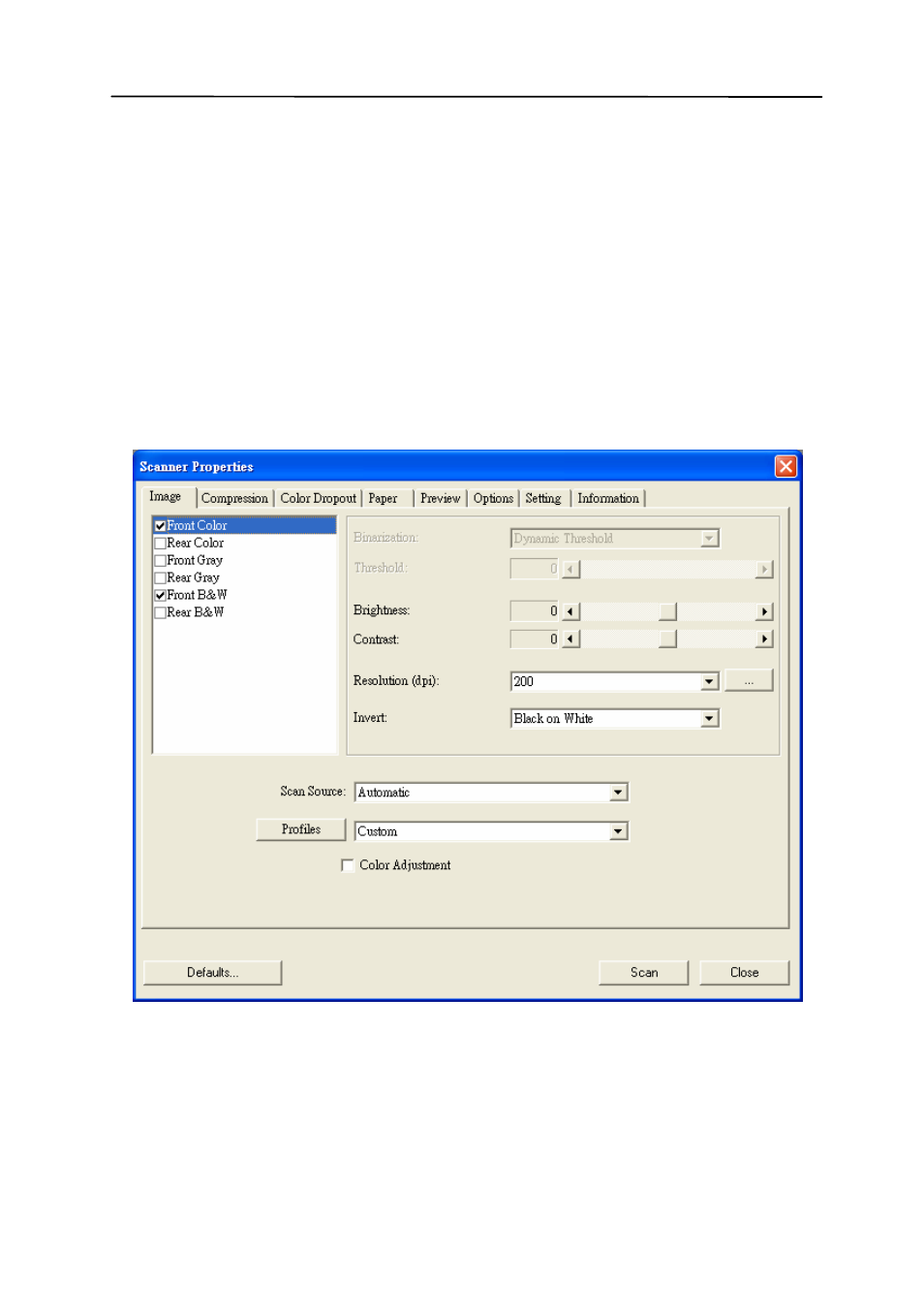 Avision FB1200 (BF-0709S) User Manual | Page 25 / 75