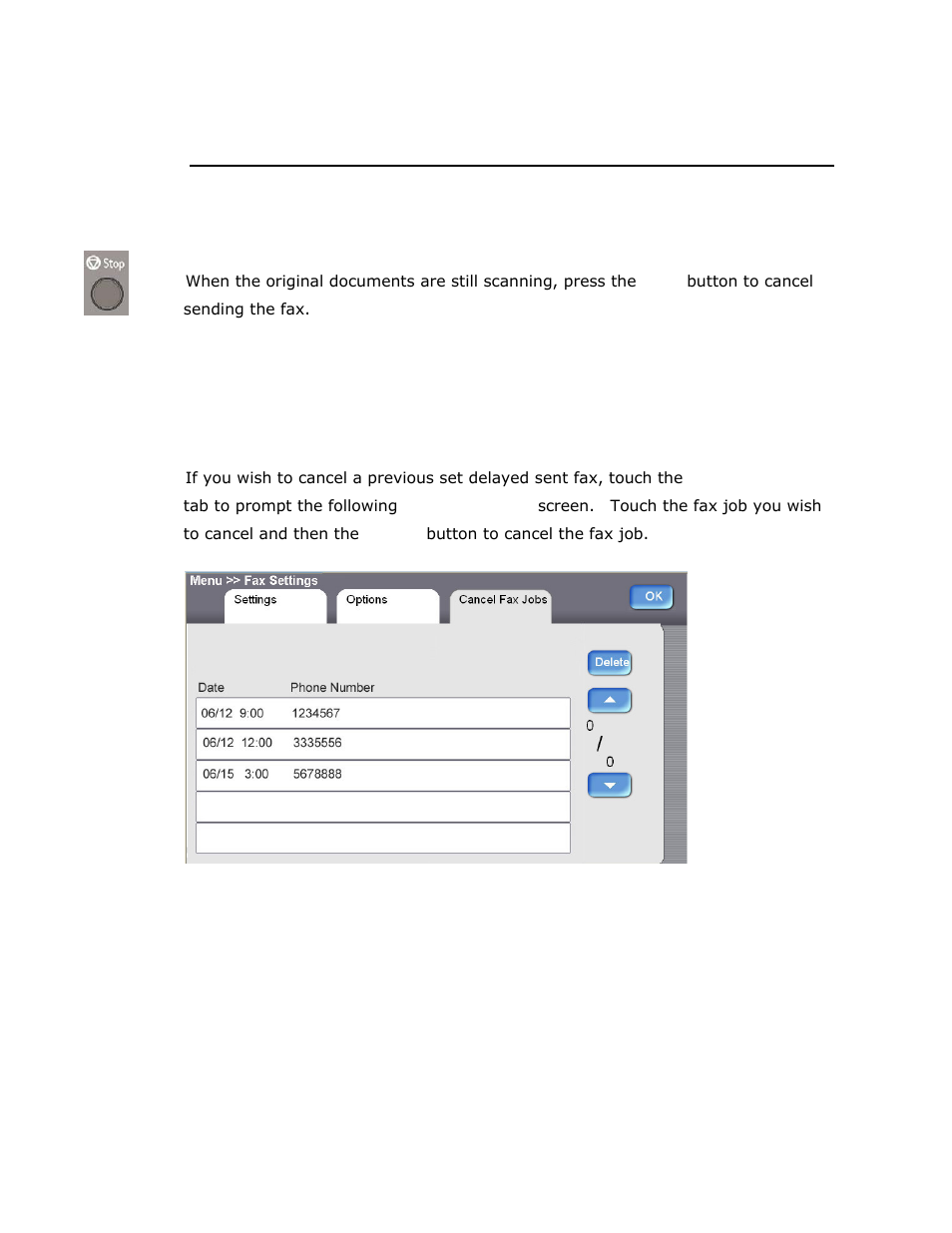 Canceling a fax job | Avision @V2800 User Manual | Page 102 / 170