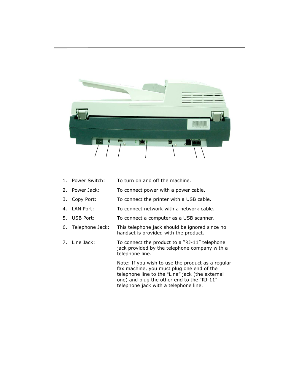 The connection ports | Avision @V2800 User Manual | Page 11 / 170