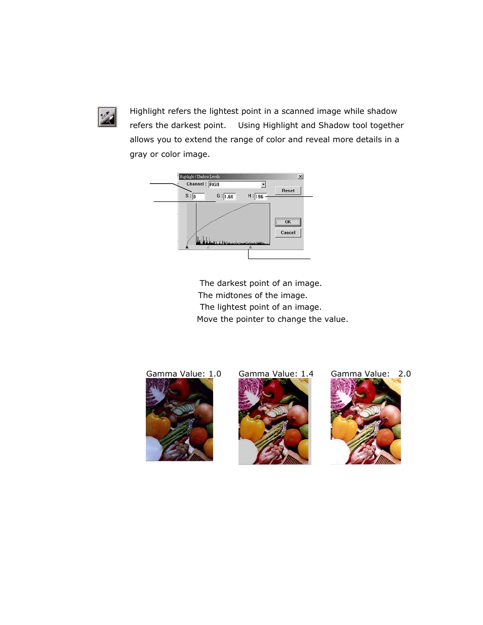 Adjusting highlight/shadow levels | Avision @V2800 User Manual | Page 112 / 170