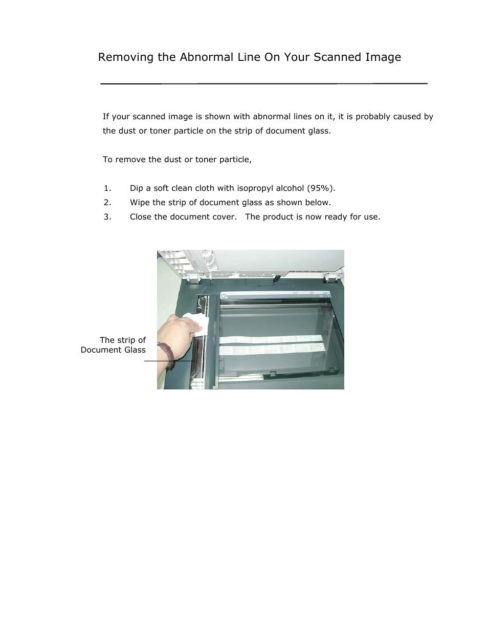 Removing the abnormal line on your scanned image | Avision @V2800 User Manual | Page 132 / 170