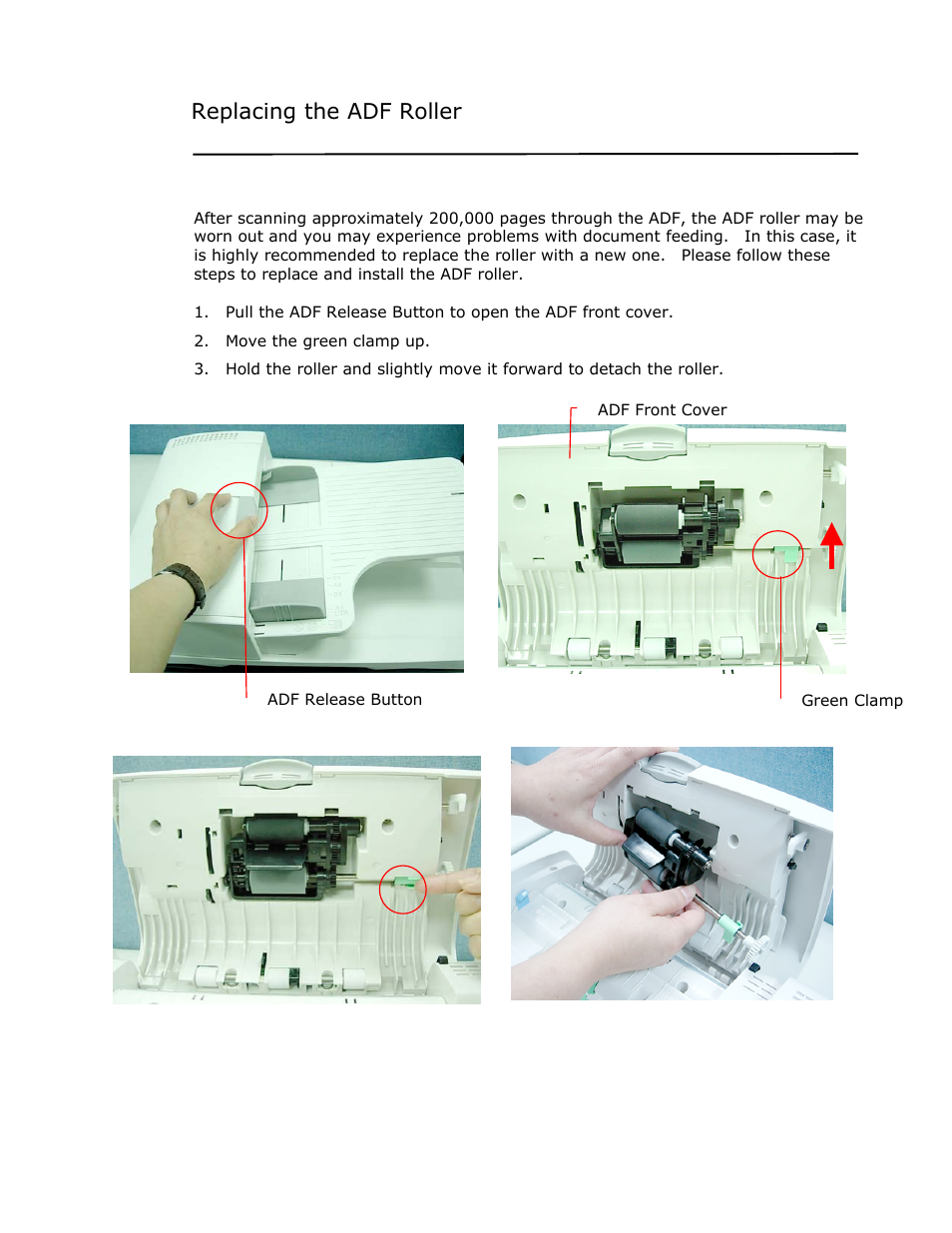 Replacing the adf roller | Avision @V2800 User Manual | Page 138 / 170