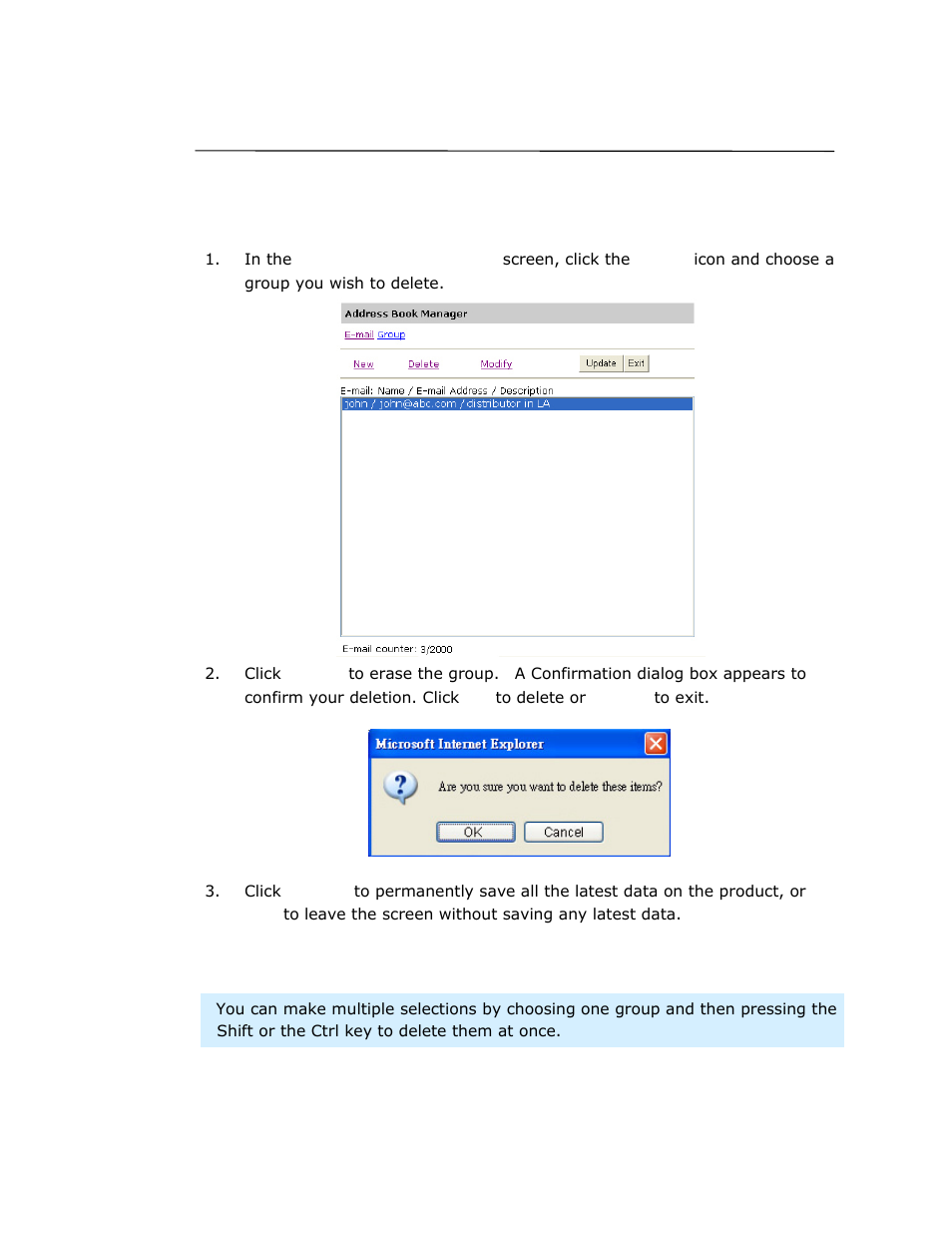 Deleting groups | Avision @V2800 User Manual | Page 155 / 170