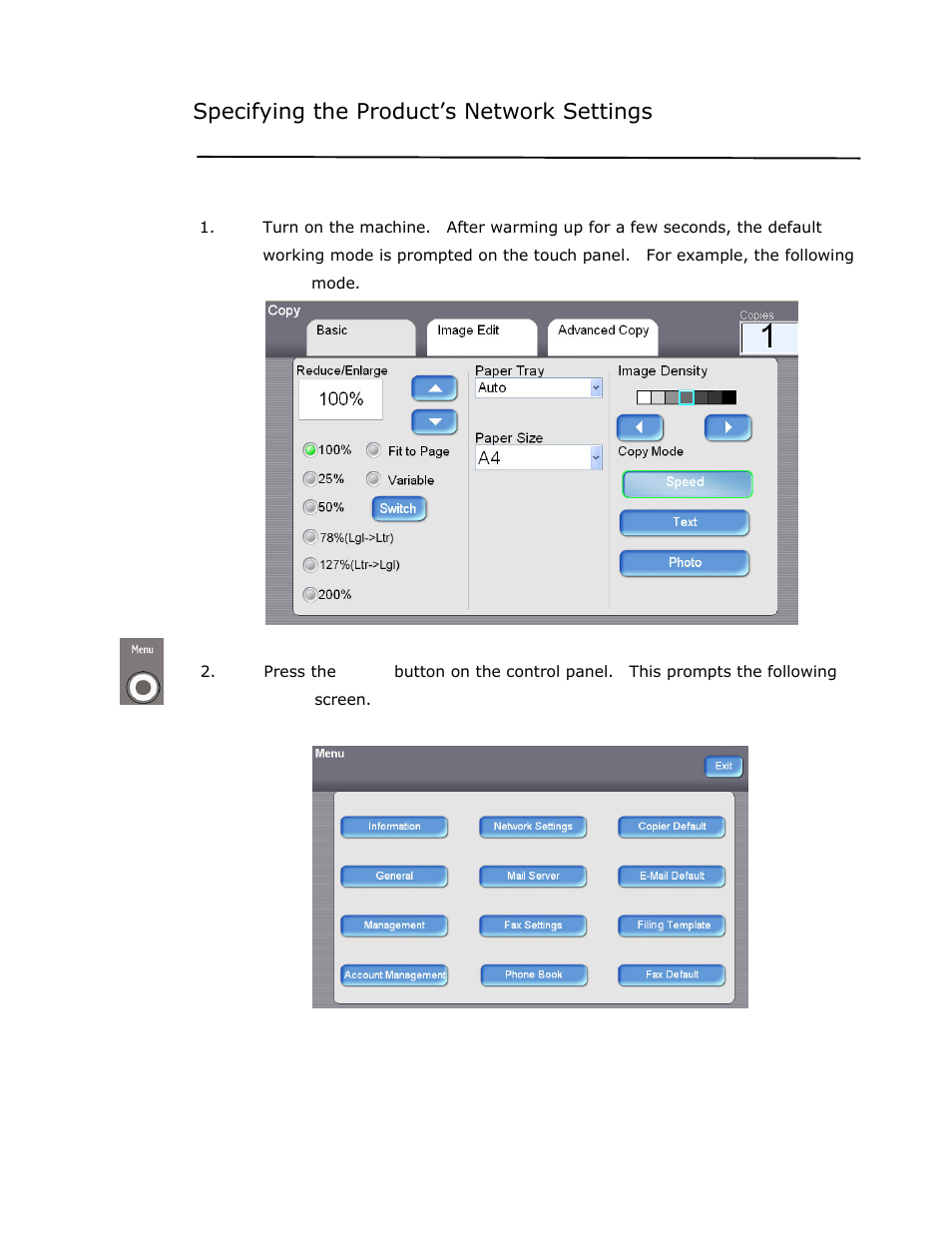 Specifying the product’s network settings | Avision @V2800 User Manual | Page 24 / 170