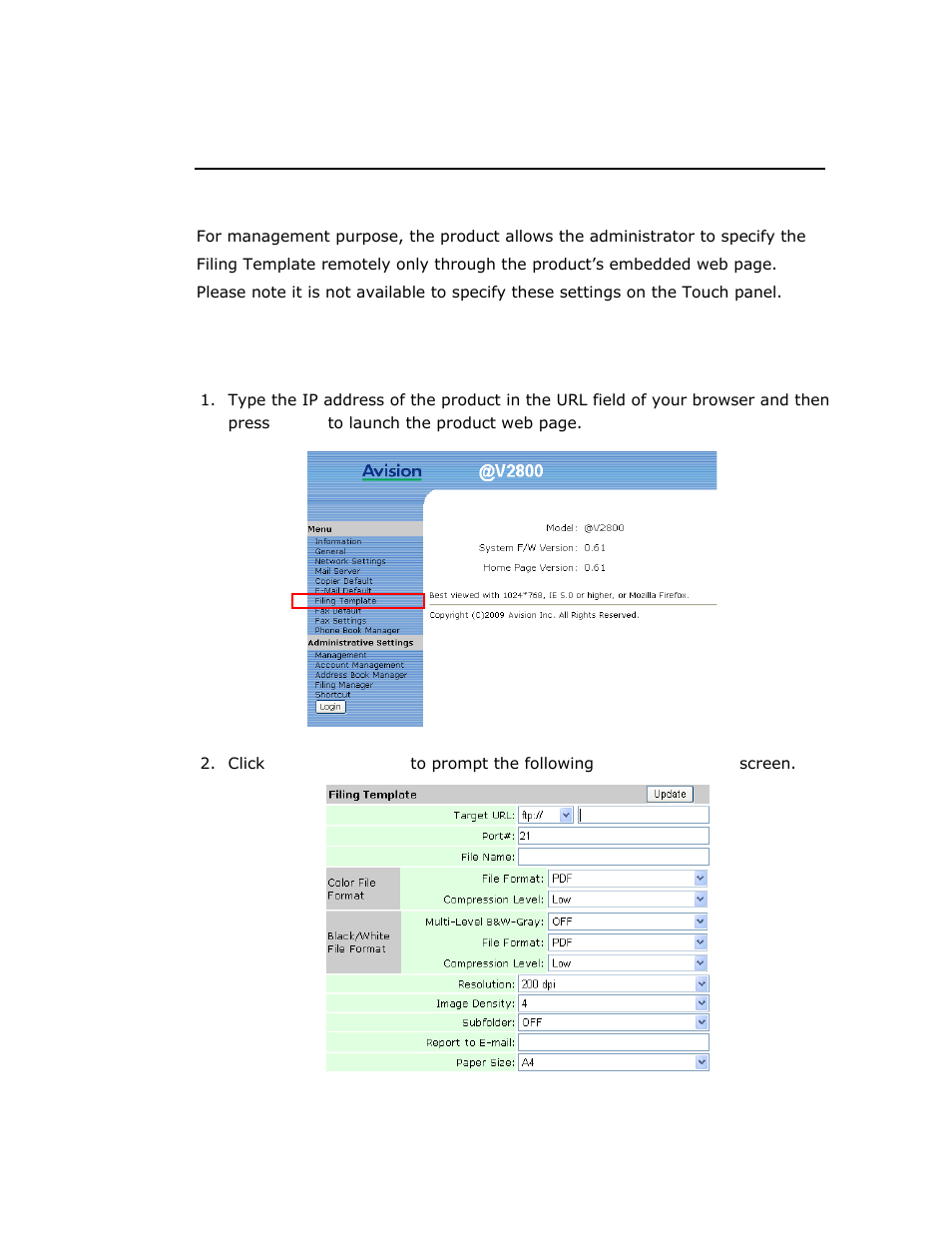 Avision @V2800 User Manual | Page 59 / 170