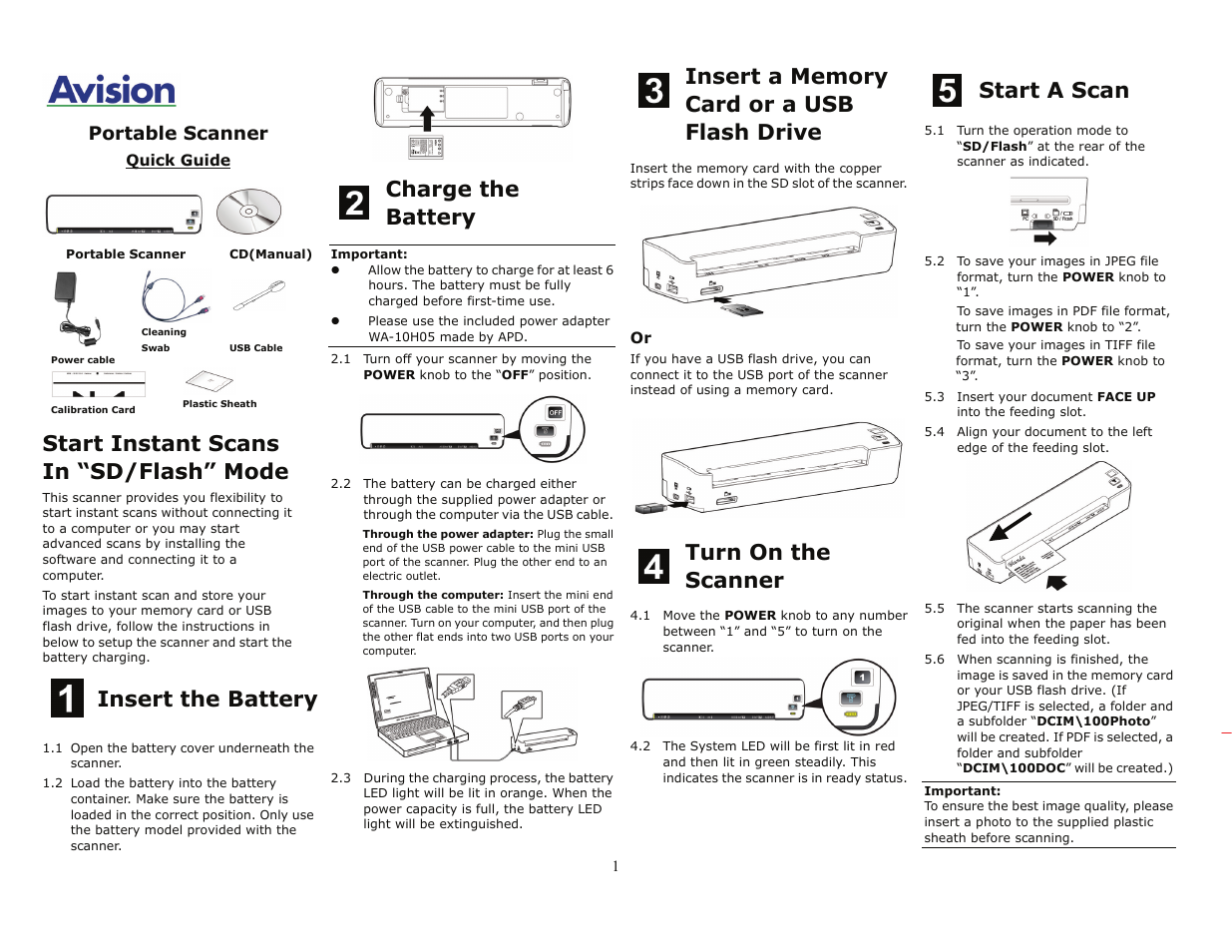 Avision IS25 quick guide User Manual | 2 pages