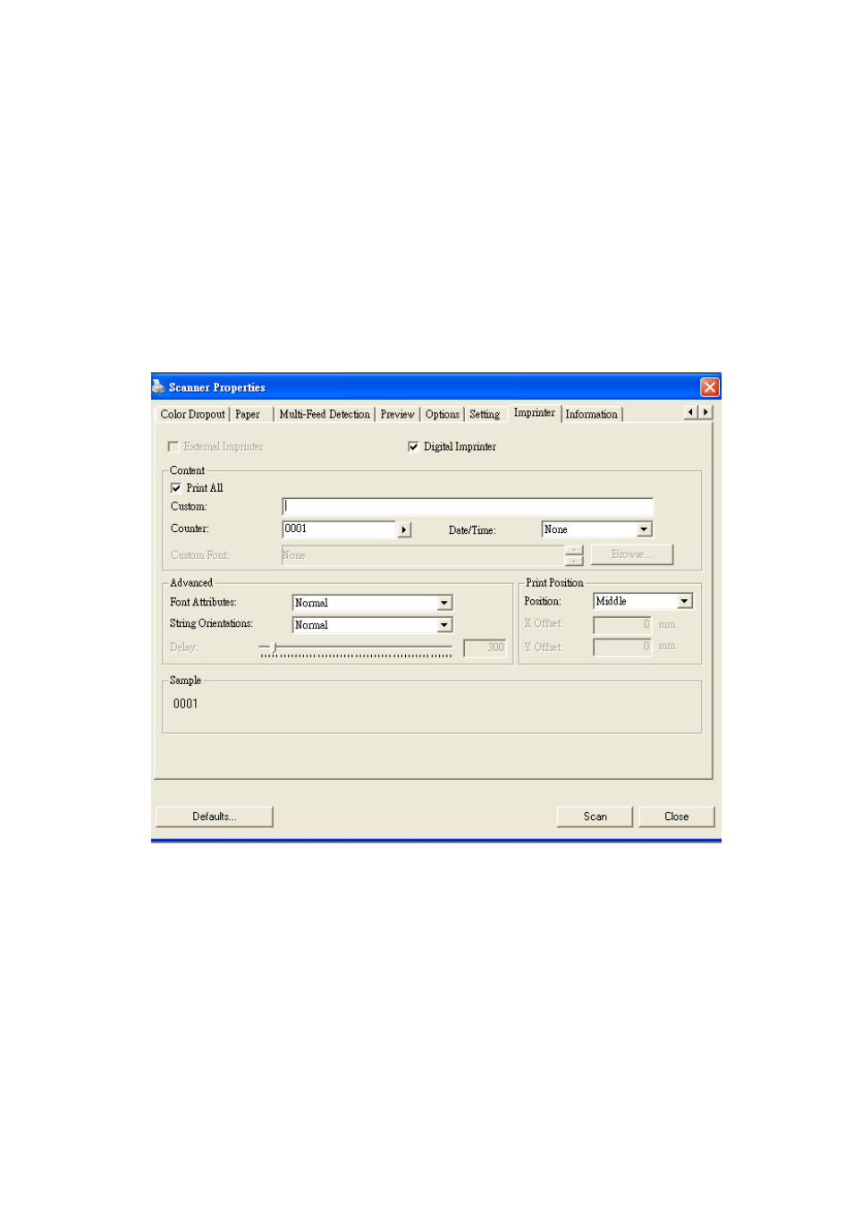 10 the imprinter tab, The imprinter tab -57 | Avision IS25 manual User Manual | Page 101 / 128