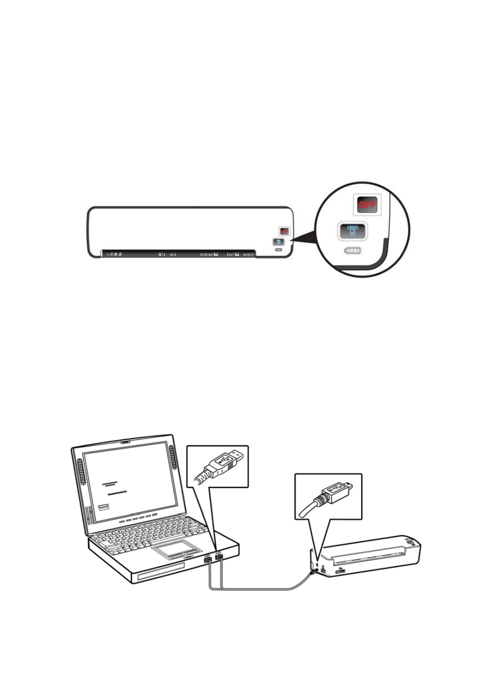 3 rear view, Charging the battery from the adapter or the, Computer -3 | Avision IS25 manual User Manual | Page 19 / 128