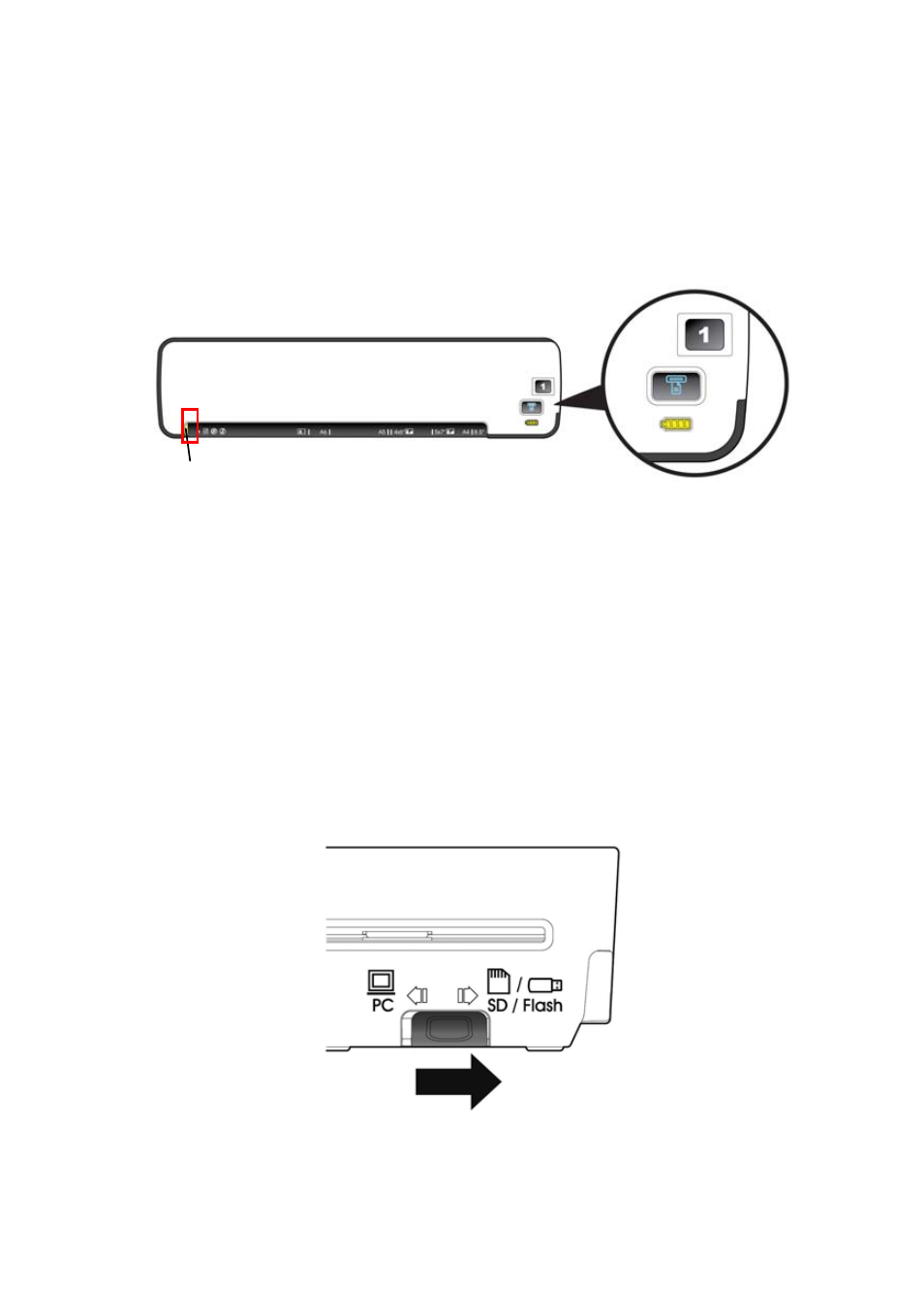 3 14binserting a memory card or a usb flash drive, Turning on the scanner -7, Scanning an original -7 | Avision IS25 manual User Manual | Page 23 / 128