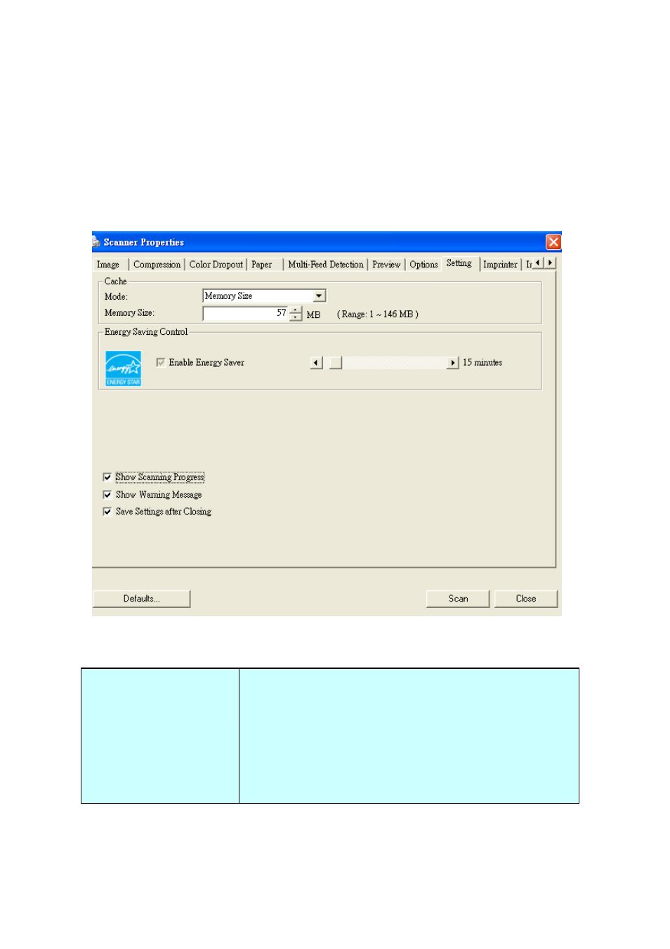 9 the setting tab, The setting tab -54 | Avision IS25 manual User Manual | Page 98 / 128