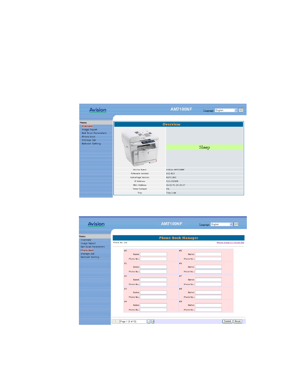 Avision AM7100NF User Manual User Manual | Page 102 / 208