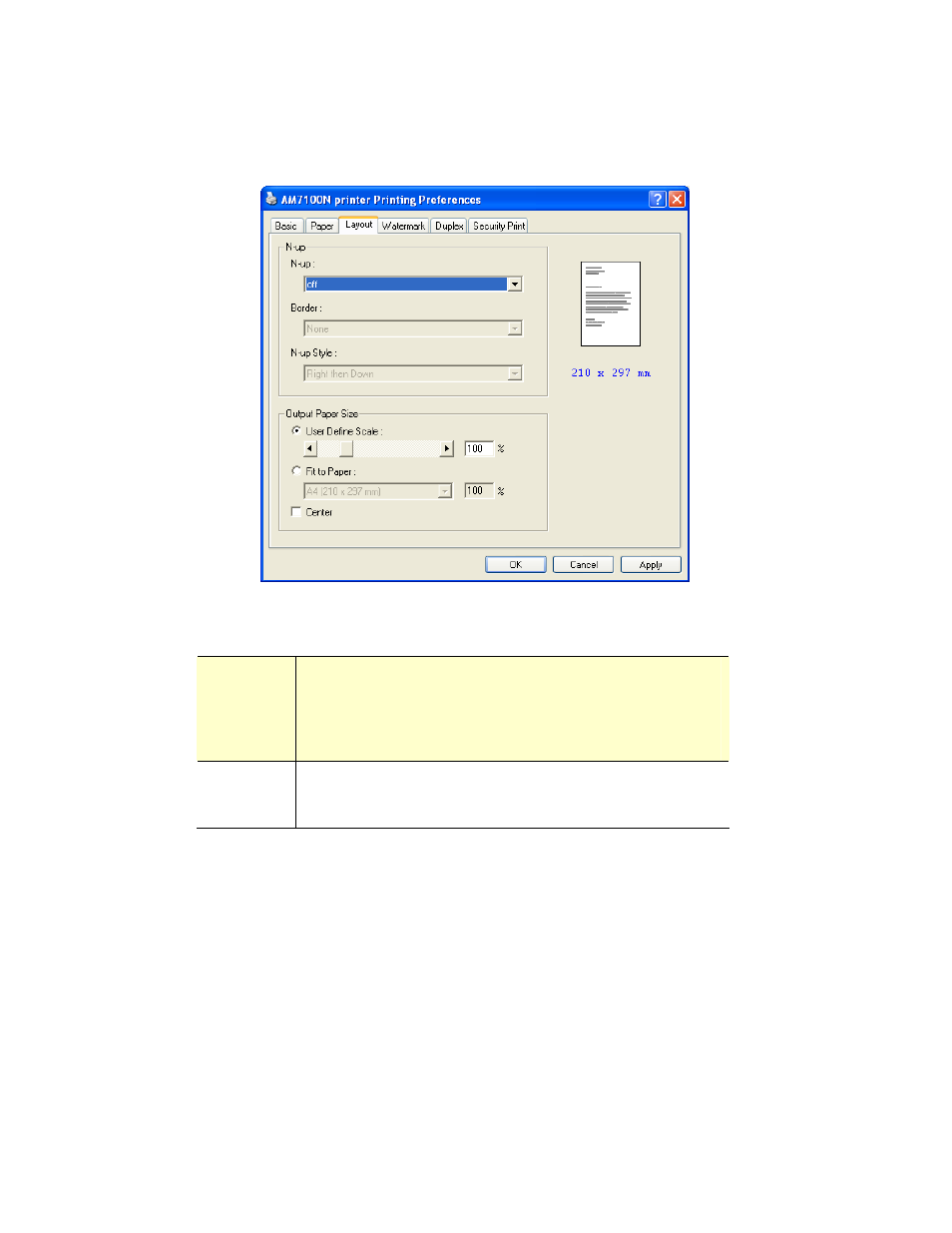 The layout tab | Avision AM7100NF User Manual User Manual | Page 142 / 208