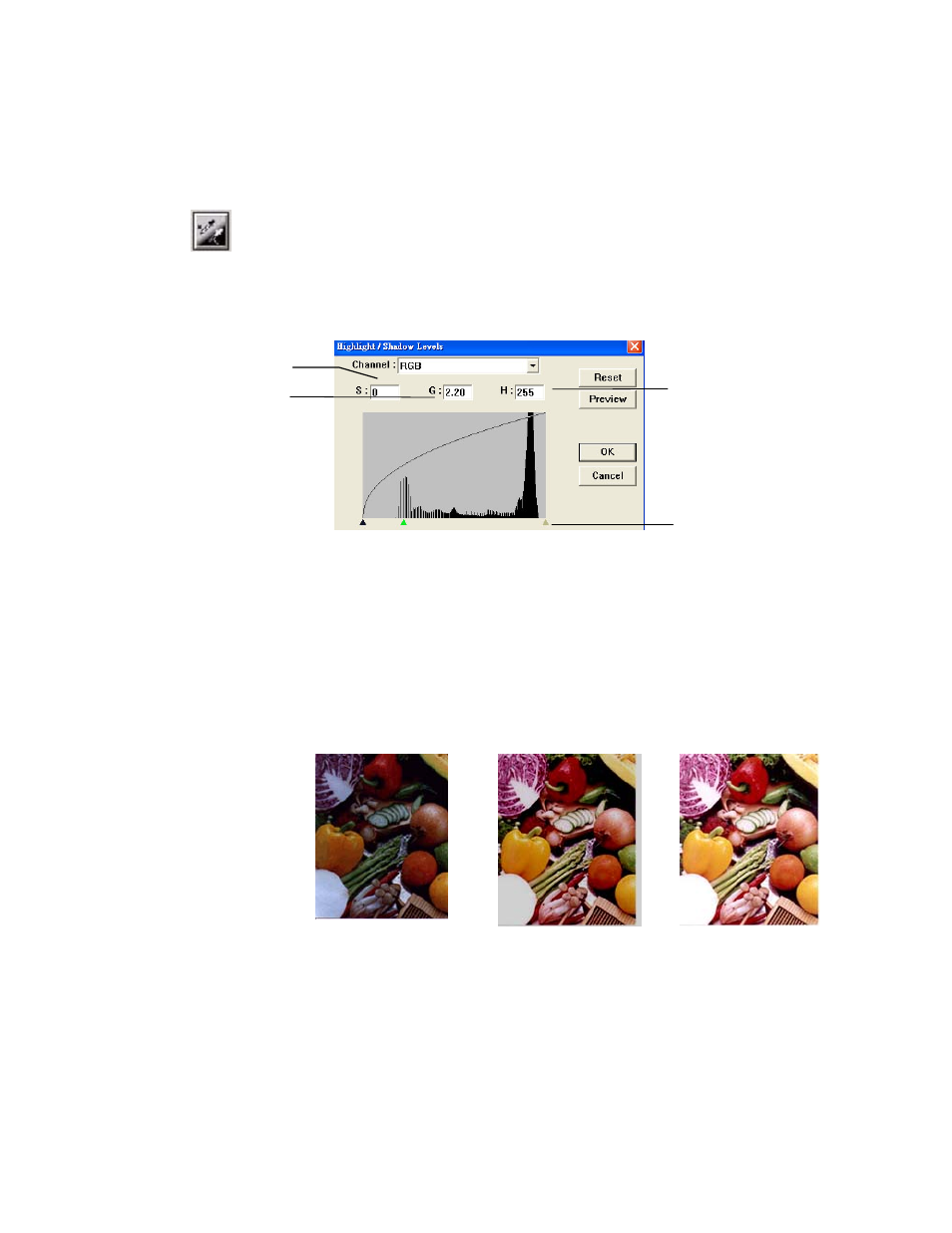 Adjusting highlight/shadow levels | Avision AM7100NF User Manual User Manual | Page 158 / 208