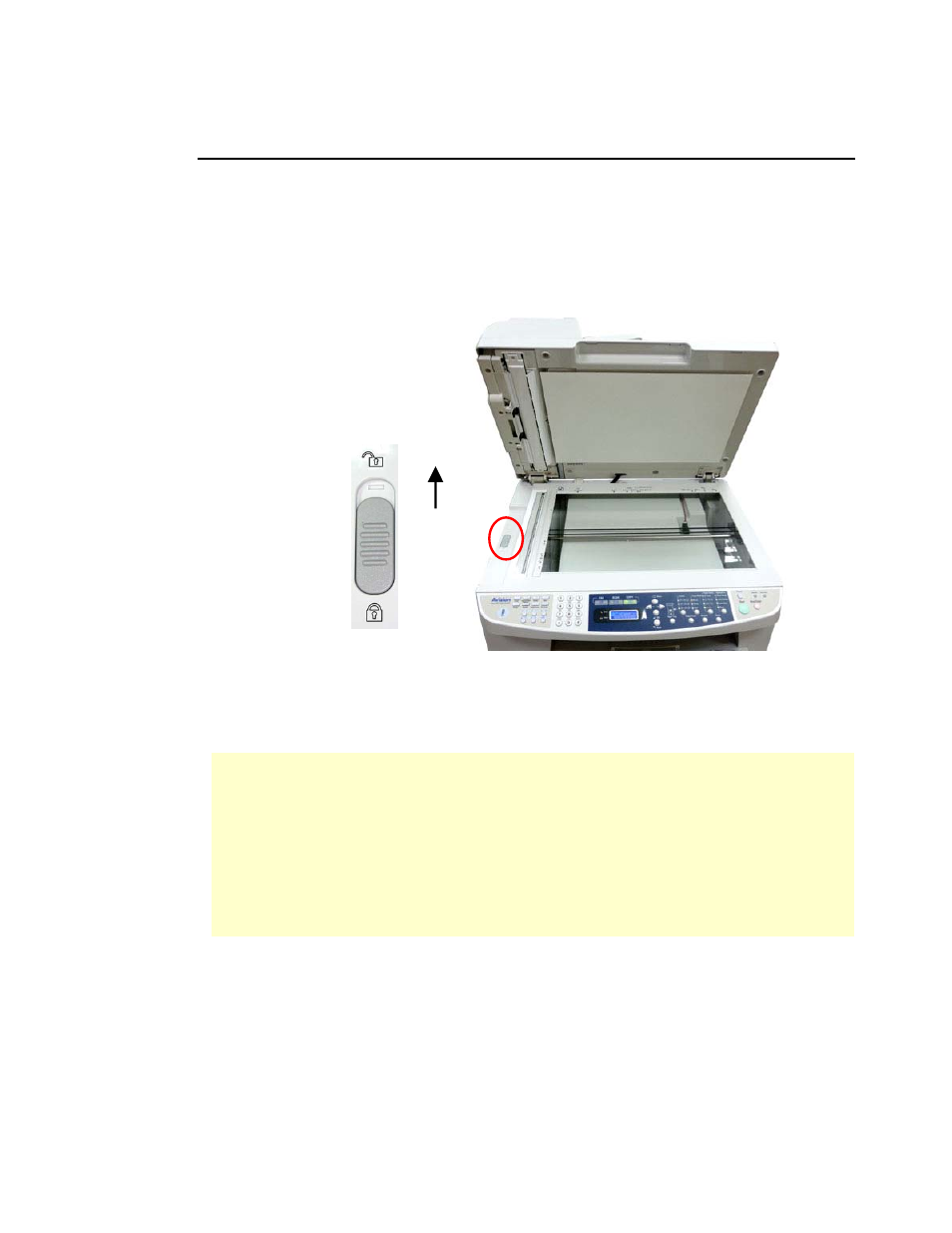 Unlocking the scan unit | Avision AM7100NF User Manual User Manual | Page 22 / 208