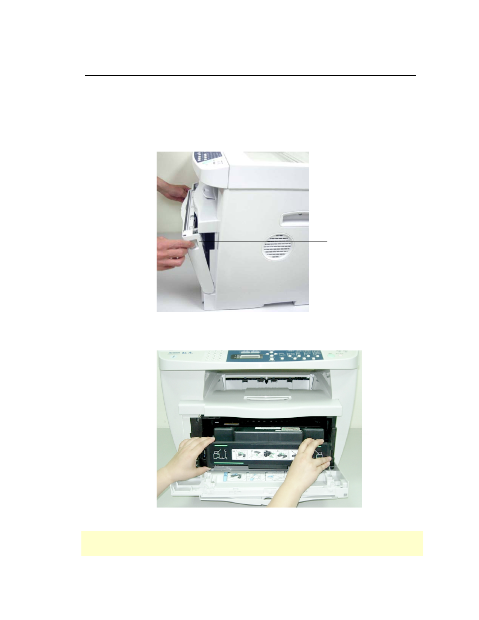 Replacing a toner cartridge | Avision AM7100N (MT-0904B) User Manual | Page 124 / 153