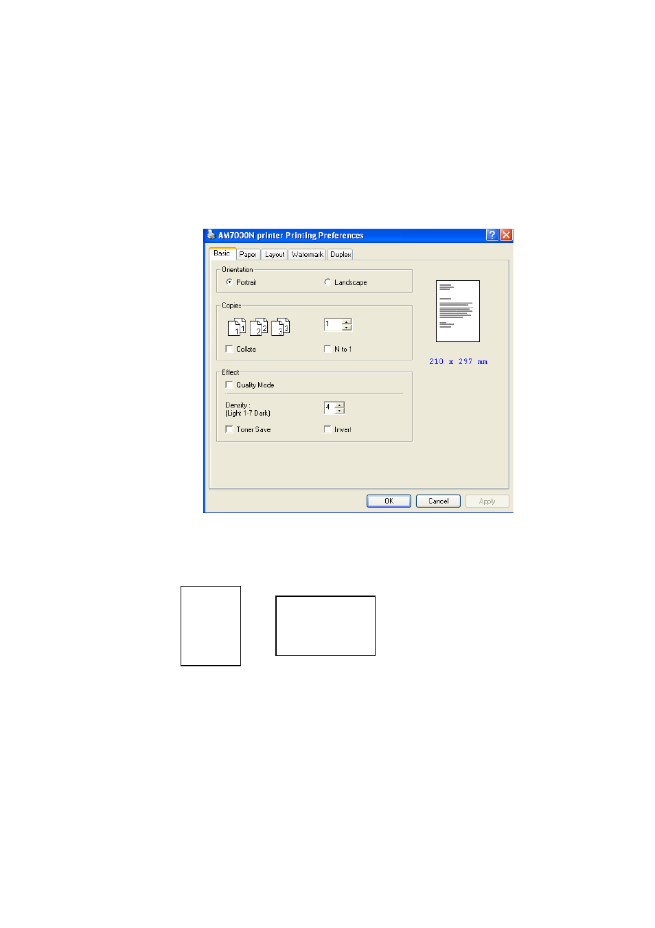 Using the printer preferences dialog box | Avision AM7000N (MT-0904B) User Manual | Page 64 / 122