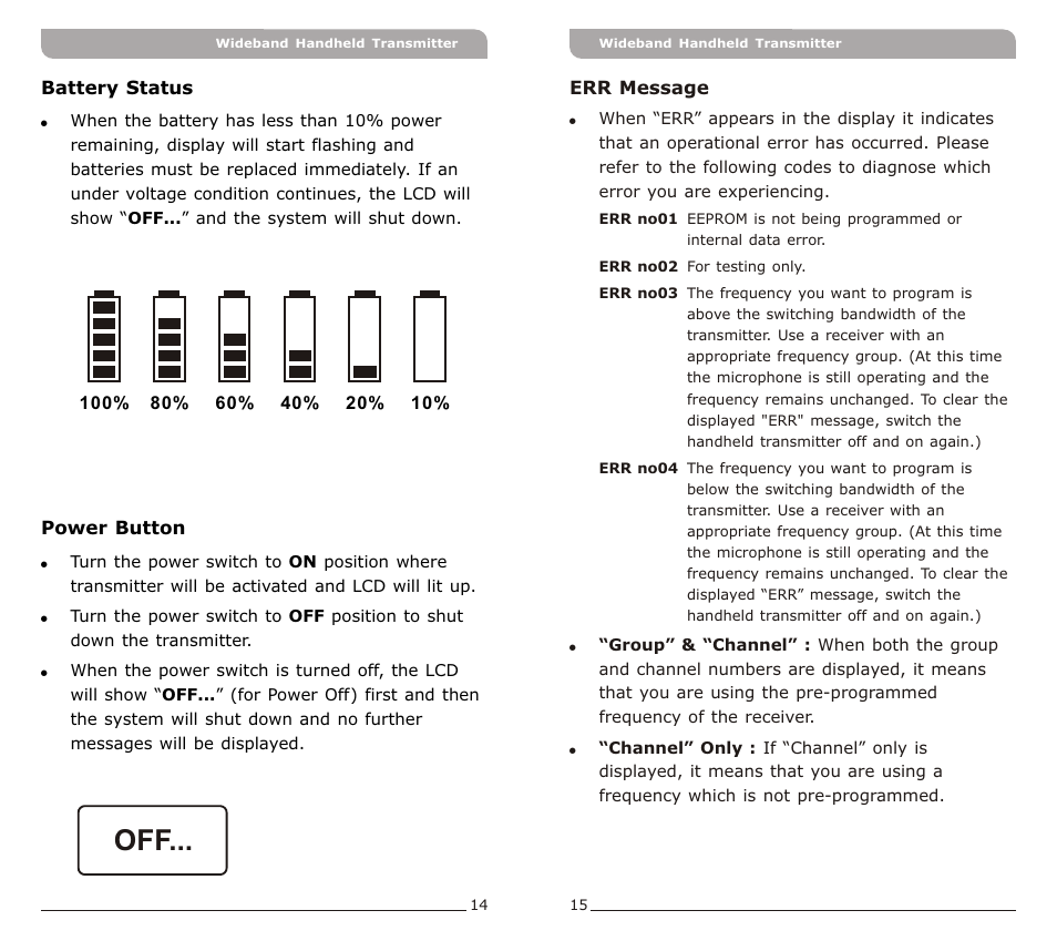 頁面 9 | Avlex ACT-71Ha Ultra-Wideband UHF User Manual | Page 9 / 11