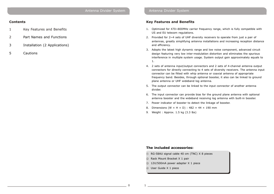 頁面 3 | Avlex AD-707a Wideband 4-Channel Antenna Divider User Manual | Page 3 / 5