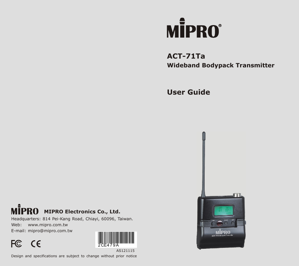 Avlex ACT-71Ta Miniature Ultra-Wideband User Manual | 13 pages