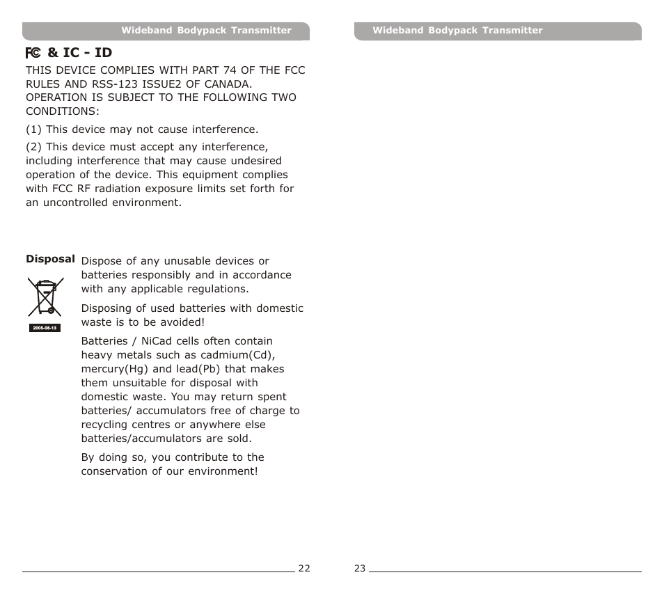 頁面 13, Ic - id | Avlex ACT-71Ta Miniature Ultra-Wideband User Manual | Page 13 / 13