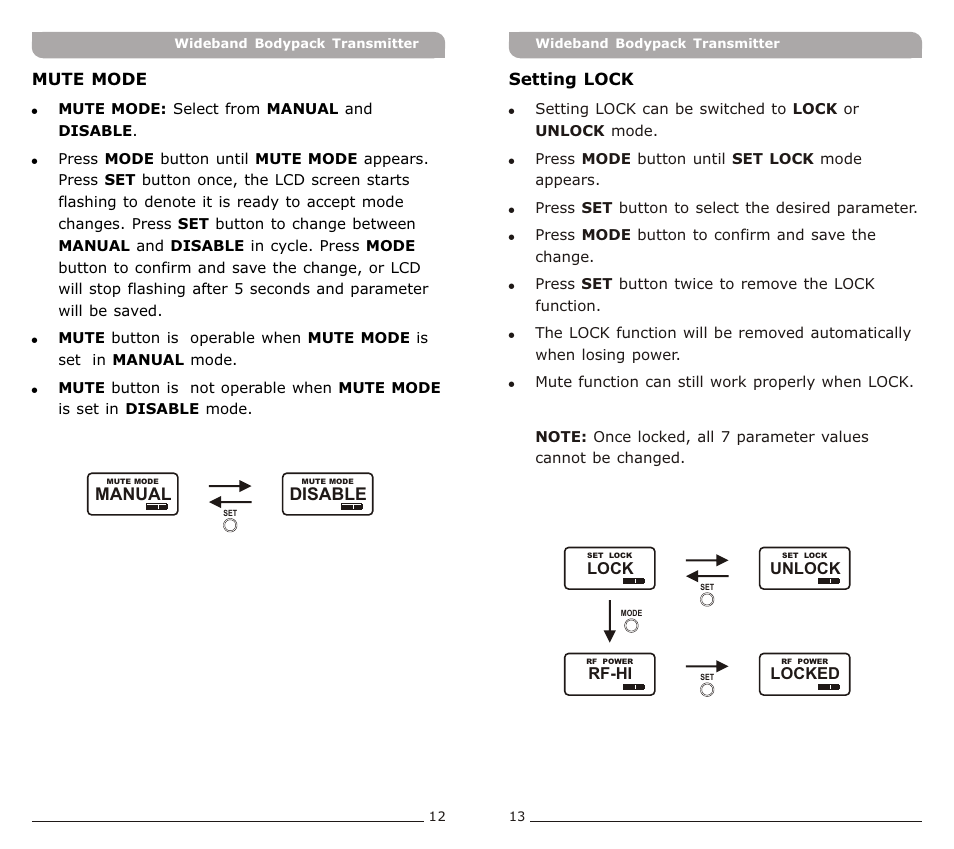 頁面 8, Disable, Manual | Avlex ACT-71Ta Miniature Ultra-Wideband User Manual | Page 8 / 13