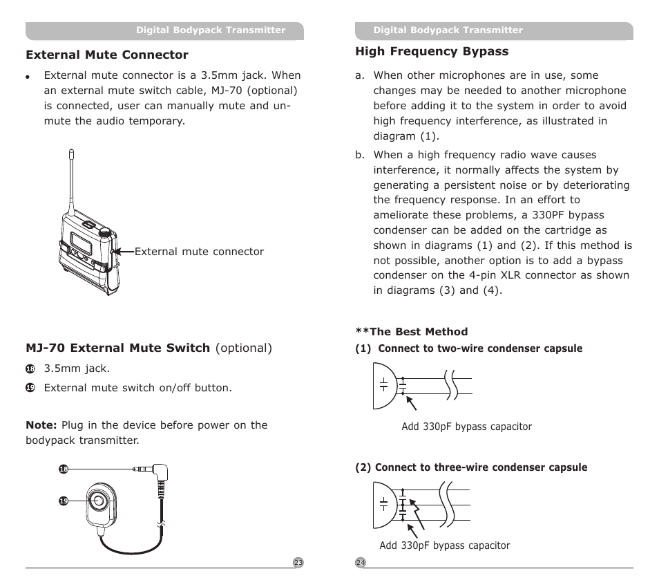 頁面 14 | Avlex ACT-80T Wideband Digital Bodypack Transmitter User Manual | Page 14 / 17