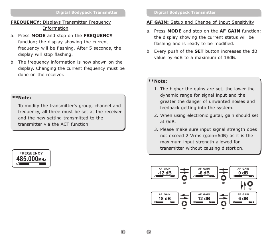 頁面 8 | Avlex ACT-80T Wideband Digital Bodypack Transmitter User Manual | Page 8 / 17