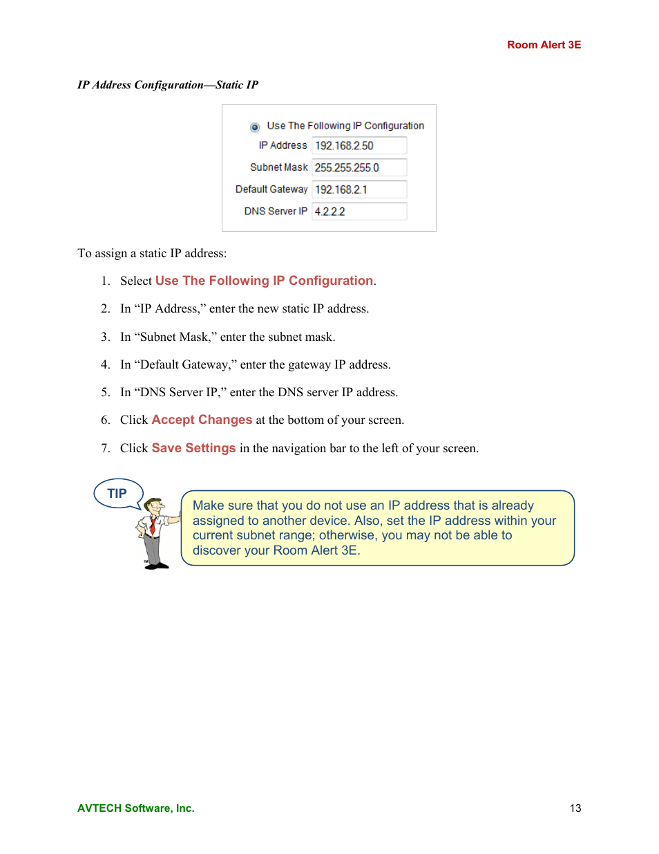 AVTECH Room Alert 3E Monitor (RA3E-ES0-BAS) User Manual | Page 17 / 48