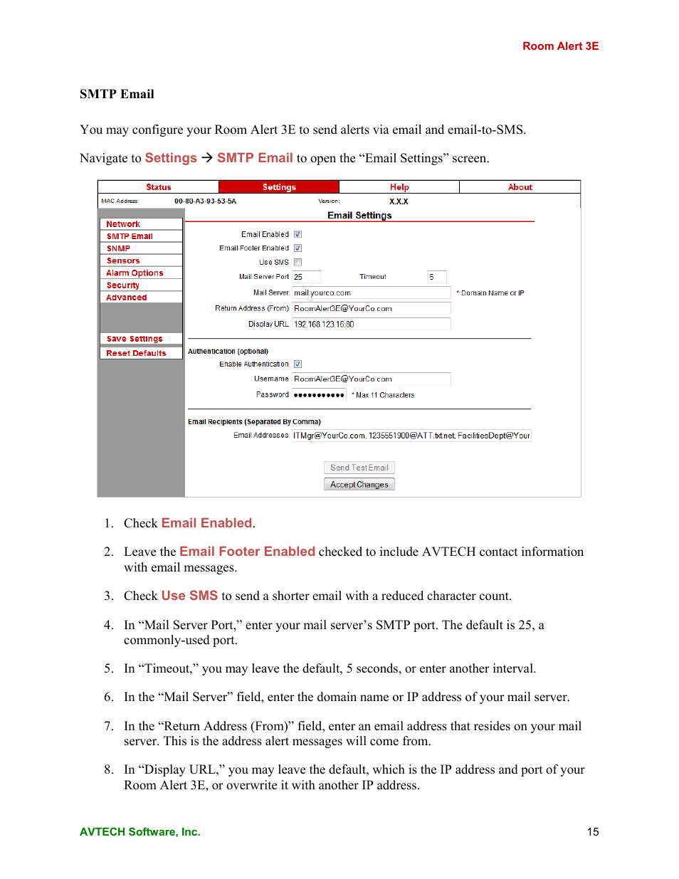 AVTECH Room Alert 3E Monitor (RA3E-ES0-BAS) User Manual | Page 19 / 48