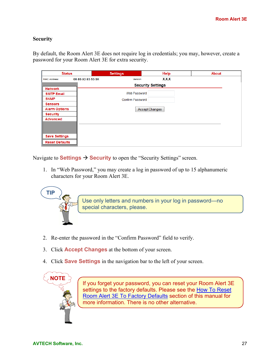 AVTECH Room Alert 3E Monitor (RA3E-ES0-BAS) User Manual | Page 31 / 48