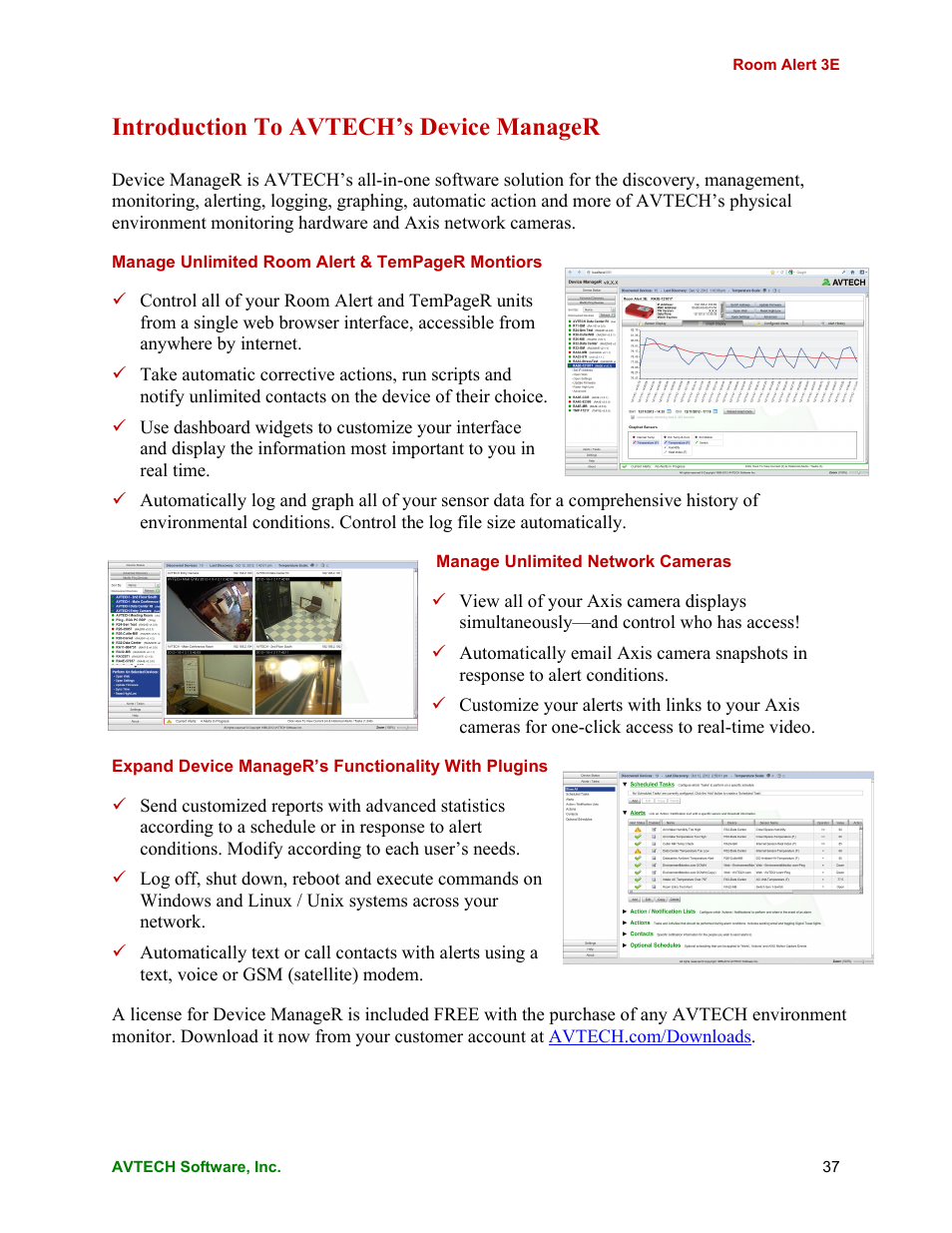 Introduction to avtech’s device manager | AVTECH Room Alert 3E Monitor (RA3E-ES0-BAS) User Manual | Page 41 / 48