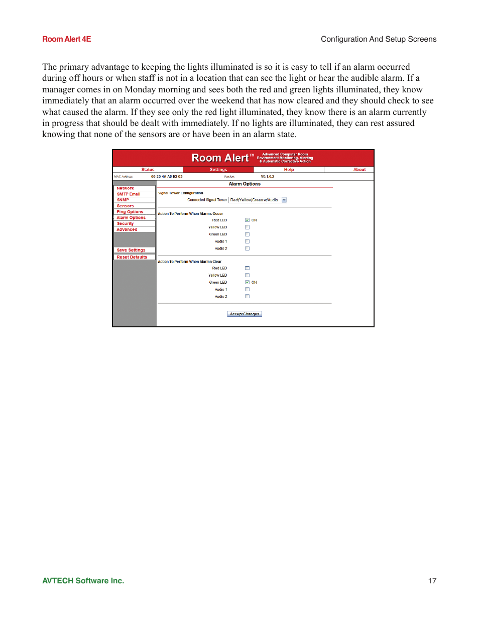 AVTECH Room Alert 4ER Monitor (RA4E-ES1-RAS) User Manual | Page 21 / 32