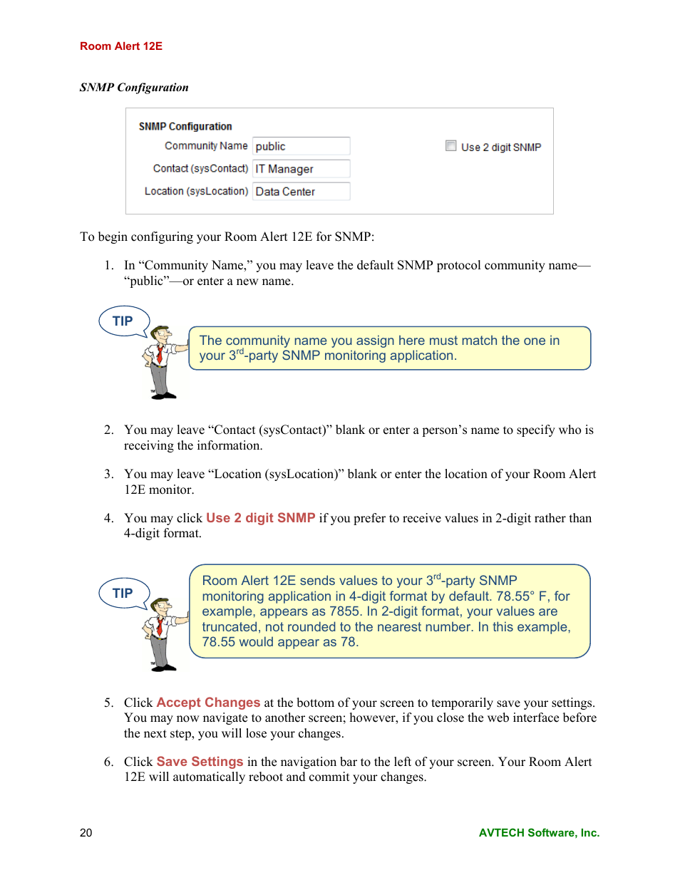 AVTECH Room Alert 12ER Monitor (RA12E-TH1-RAS) User Manual | Page 24 / 56