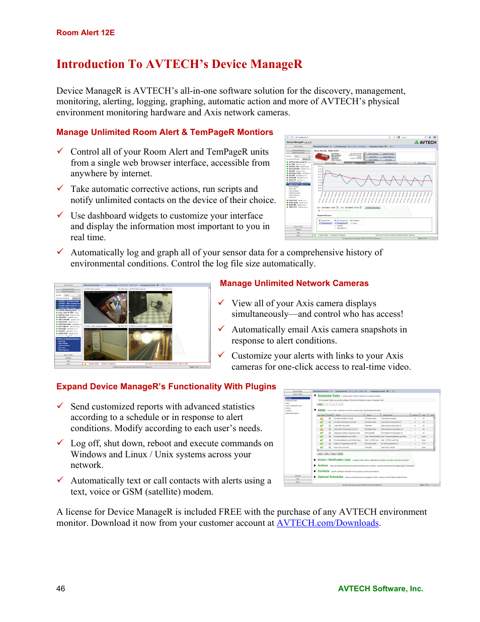 Introduction to avtech’s device manager | AVTECH Room Alert 12ER Monitor (RA12E-TH1-RAS) User Manual | Page 50 / 56