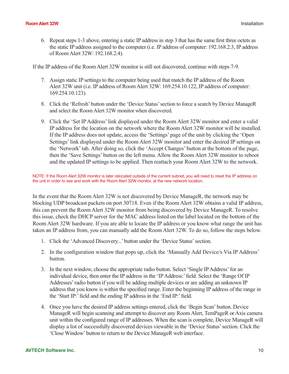 AVTECH Room Alert 32W Monitor (RA32W-WS1-RAS) User Manual | Page 15 / 40