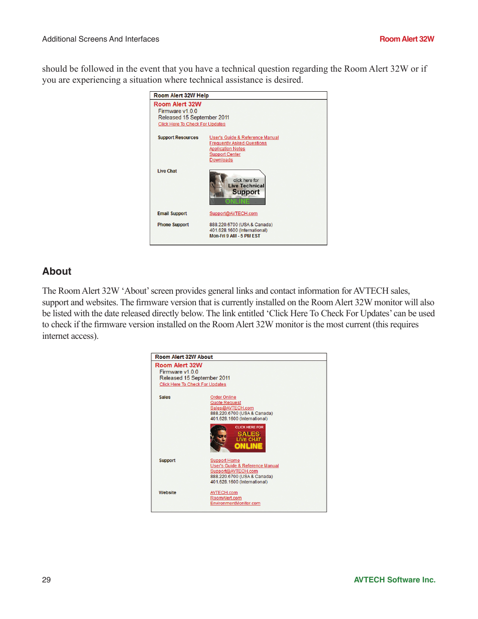 About | AVTECH Room Alert 32W Monitor (RA32W-WS1-RAS) User Manual | Page 34 / 40