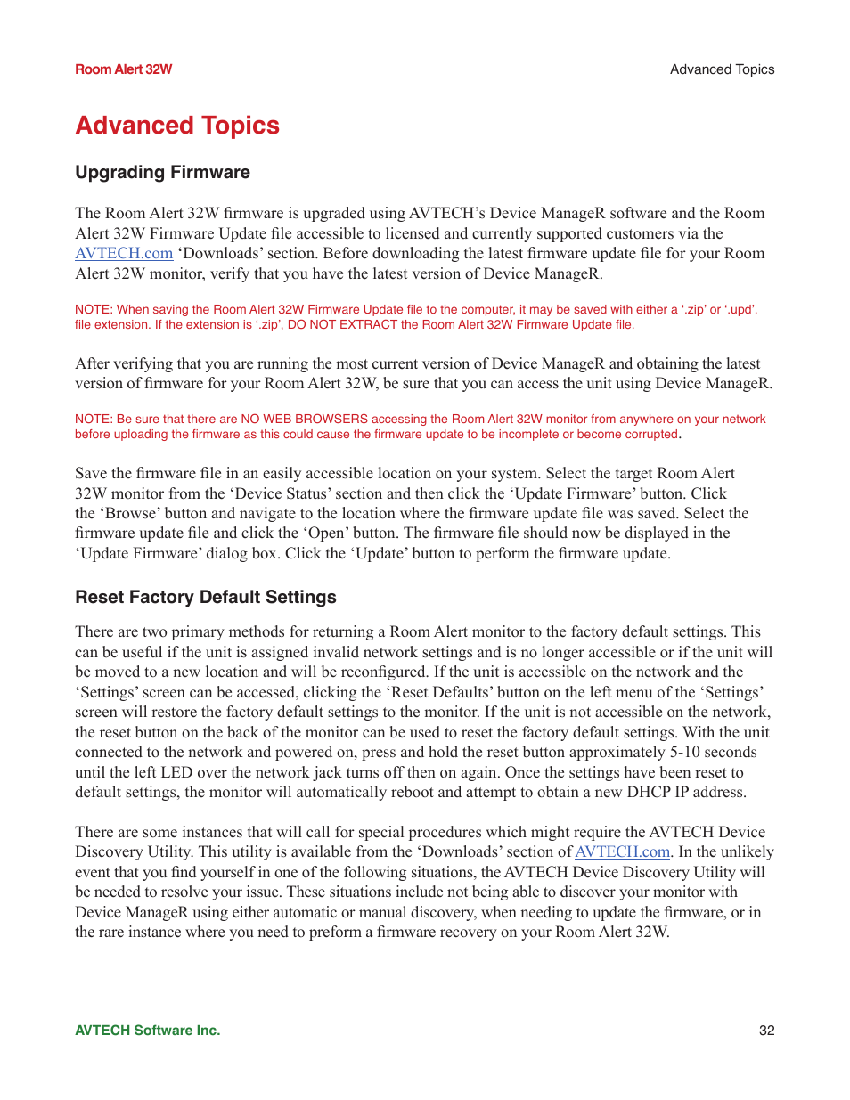 Advanced topics | AVTECH Room Alert 32W Monitor (RA32W-WS1-RAS) User Manual | Page 37 / 40