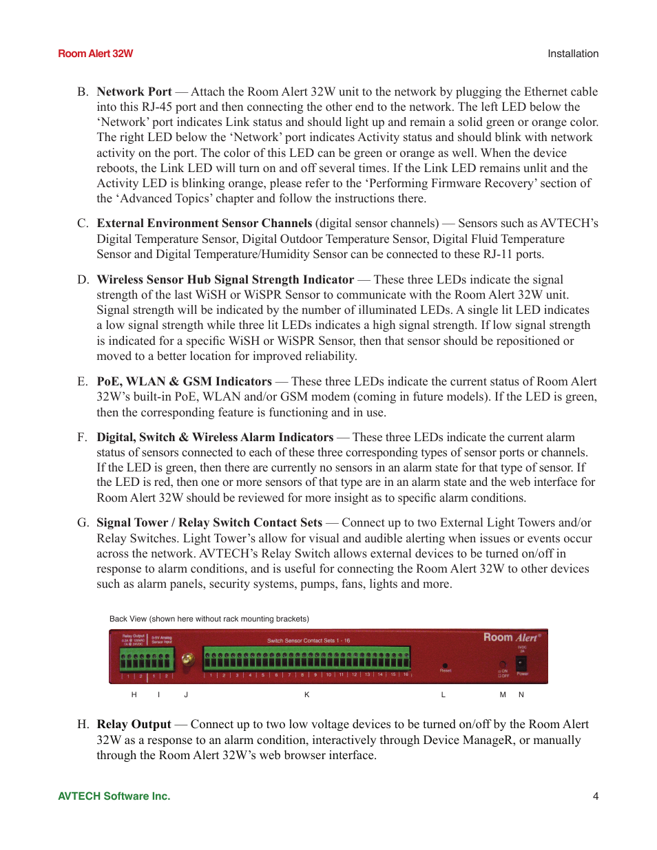 AVTECH Room Alert 32W Monitor (RA32W-WS1-RAS) User Manual | Page 9 / 40