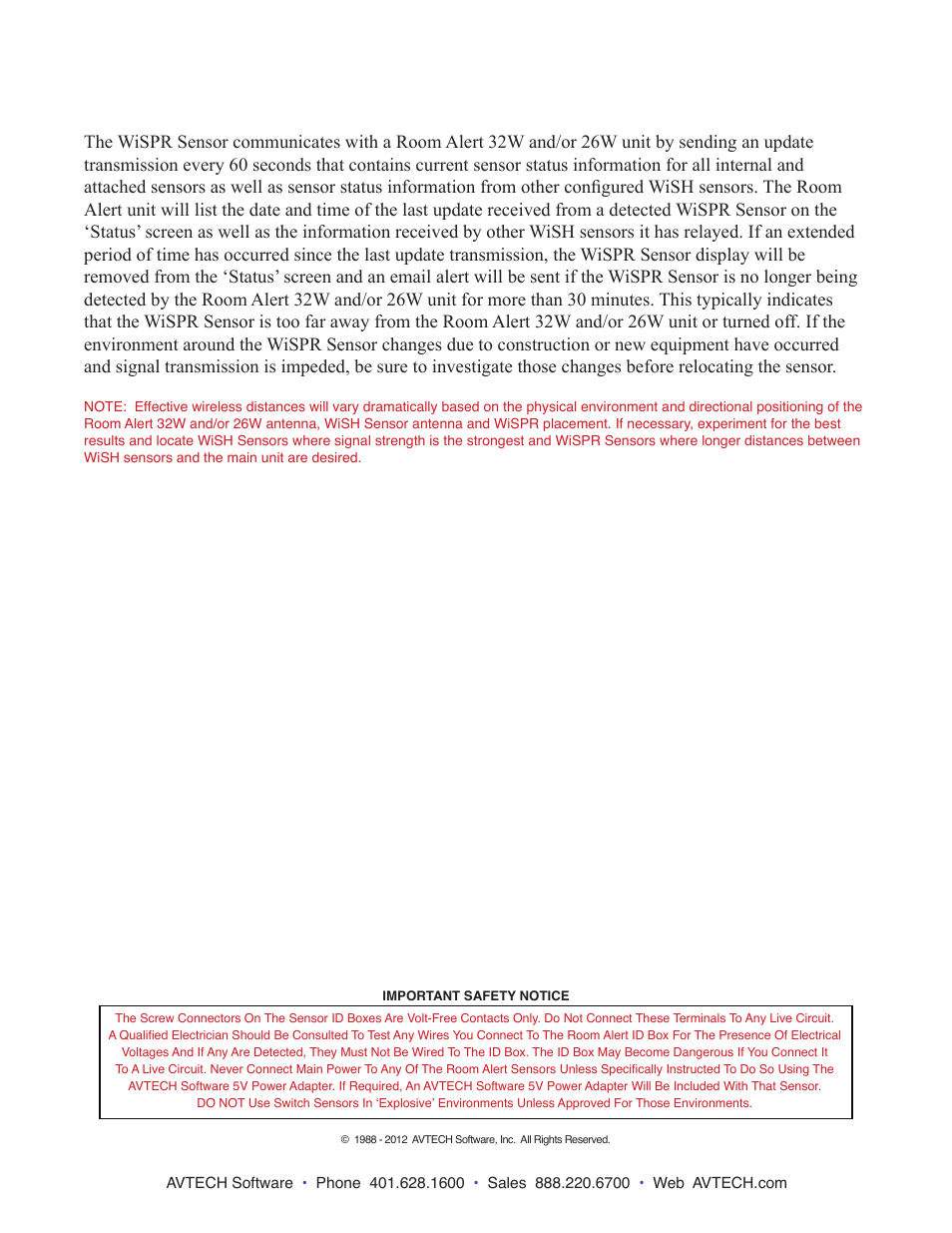 AVTECH Wireless Sensor Hub & Powered Relay (RAW-WSPR-HUB) User Manual | Page 2 / 2