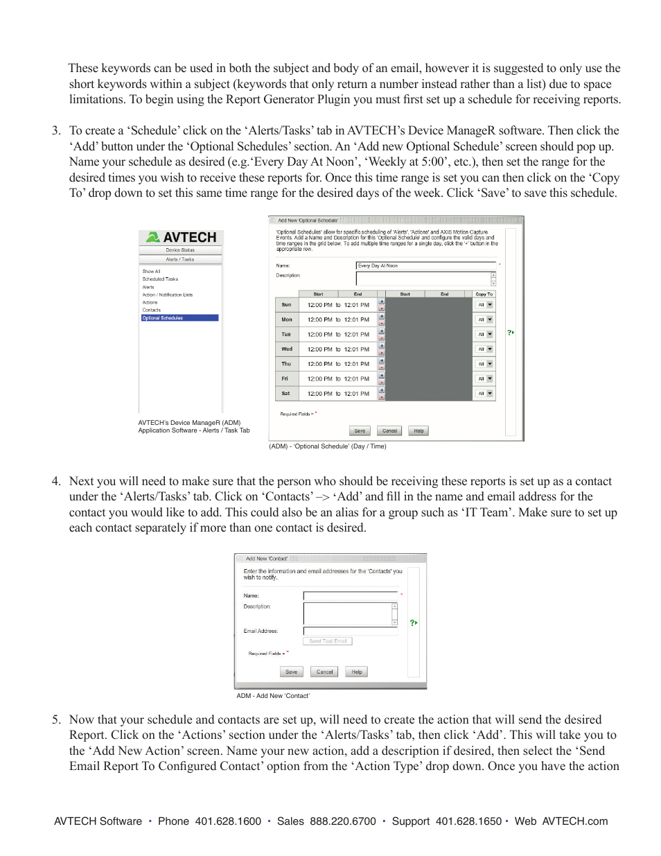 AVTECH Report Generator Plugin User Manual | Page 2 / 4