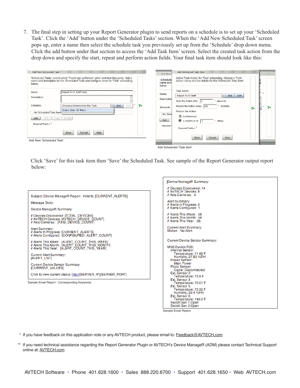 AVTECH Report Generator Plugin User Manual | Page 4 / 4