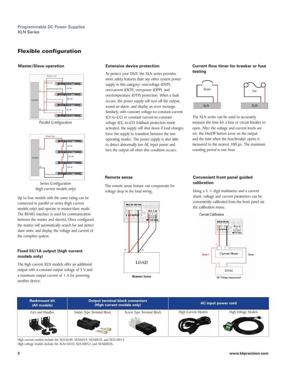 Flexible configuration | B&K Precision XLN Series - Datasheet User Manual | Page 3 / 5