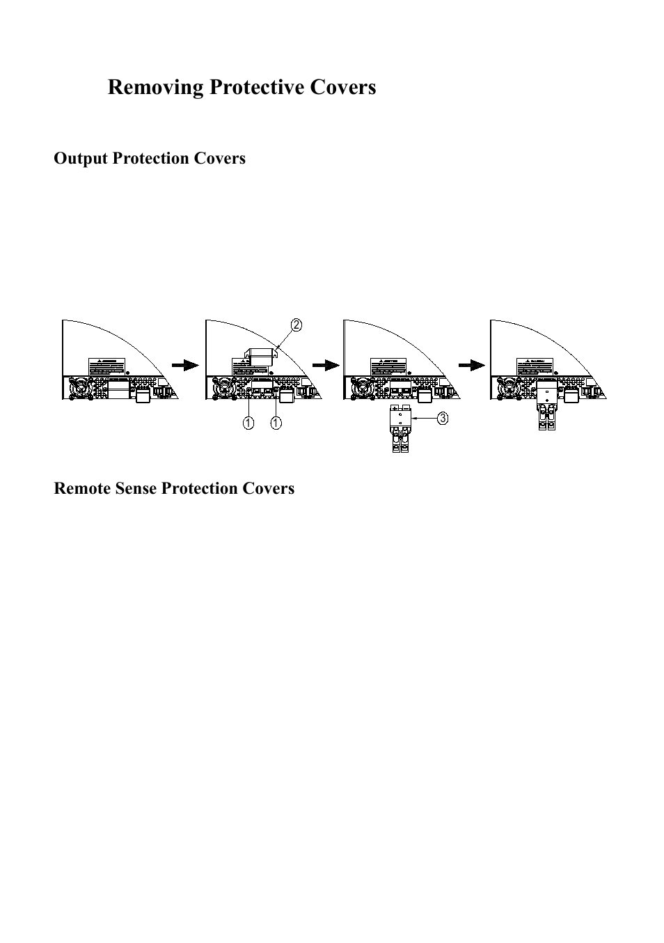 8 removing protective covers, Removing protective covers, Step 2 | Step 1, Step 3 | B&K Precision XLN60026 - Manual User Manual | Page 108 / 207