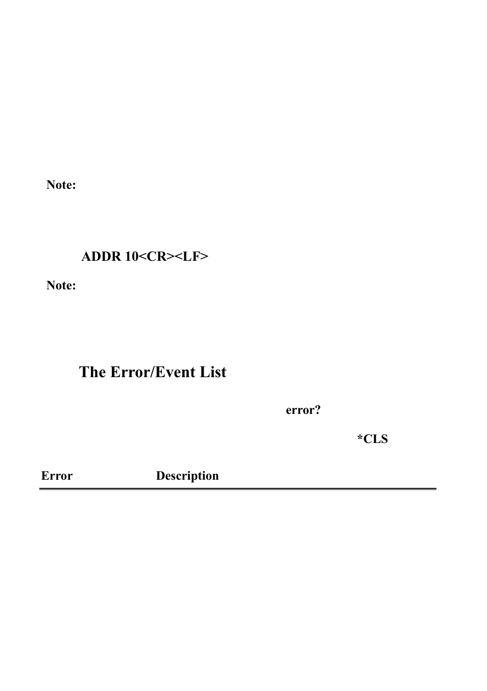 3 the error/event list, The error/event list | B&K Precision XLN60026 - Manual User Manual | Page 163 / 207
