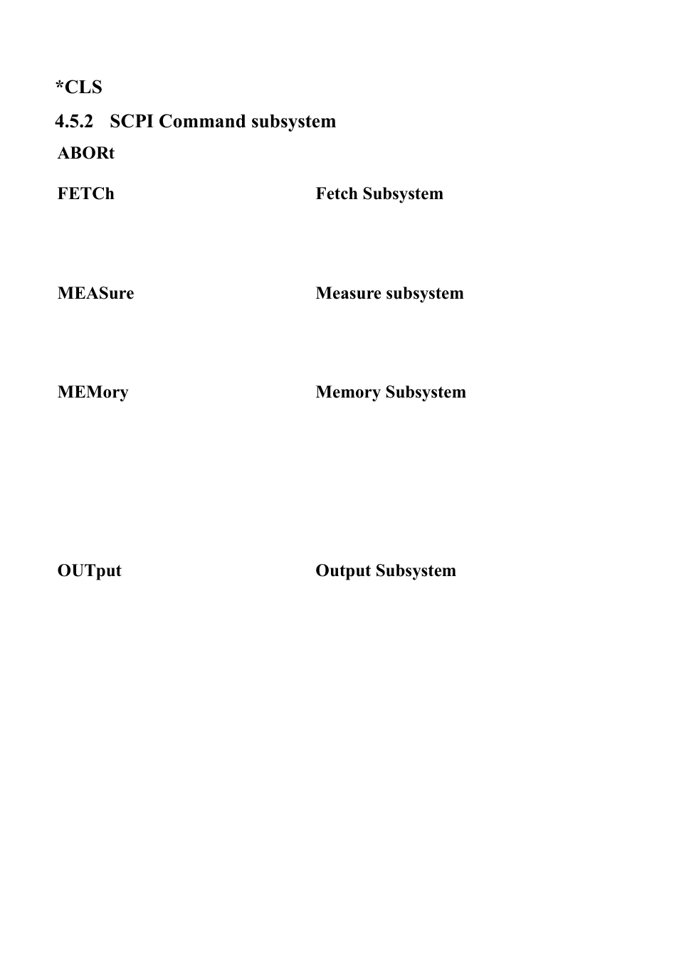 2 scpi command subsystem, Scpi command subsystem | B&K Precision XLN60026 - Manual User Manual | Page 169 / 207