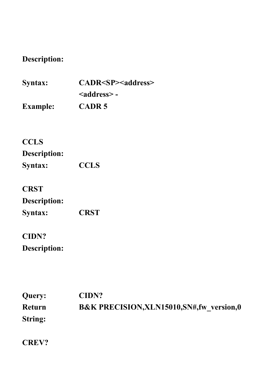 B&K Precision XLN60026 - Manual User Manual | Page 182 / 207