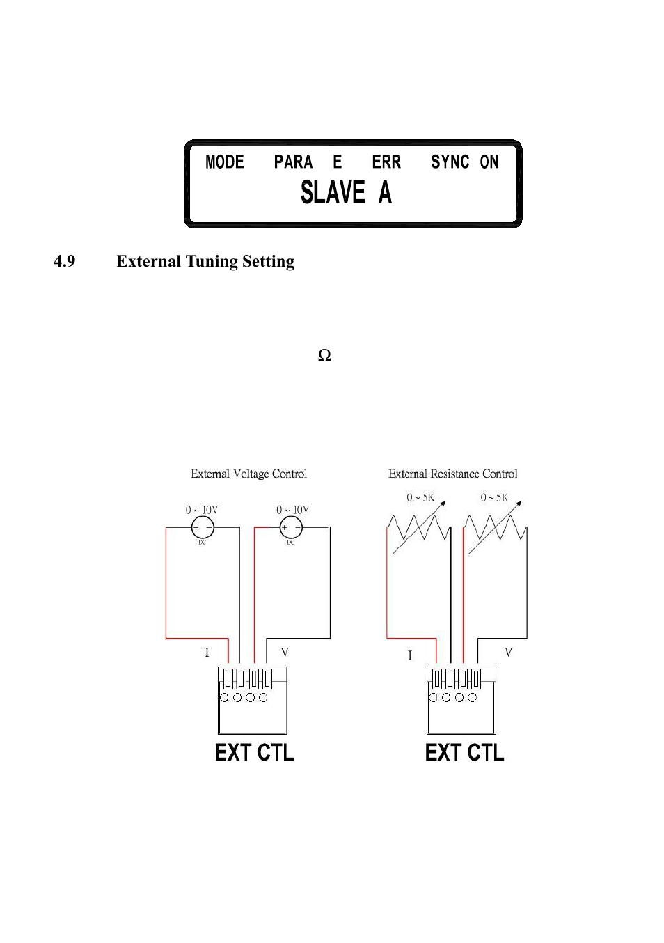 External tuning setting | B&K Precision XLN60026 - Manual User Manual | Page 49 / 207