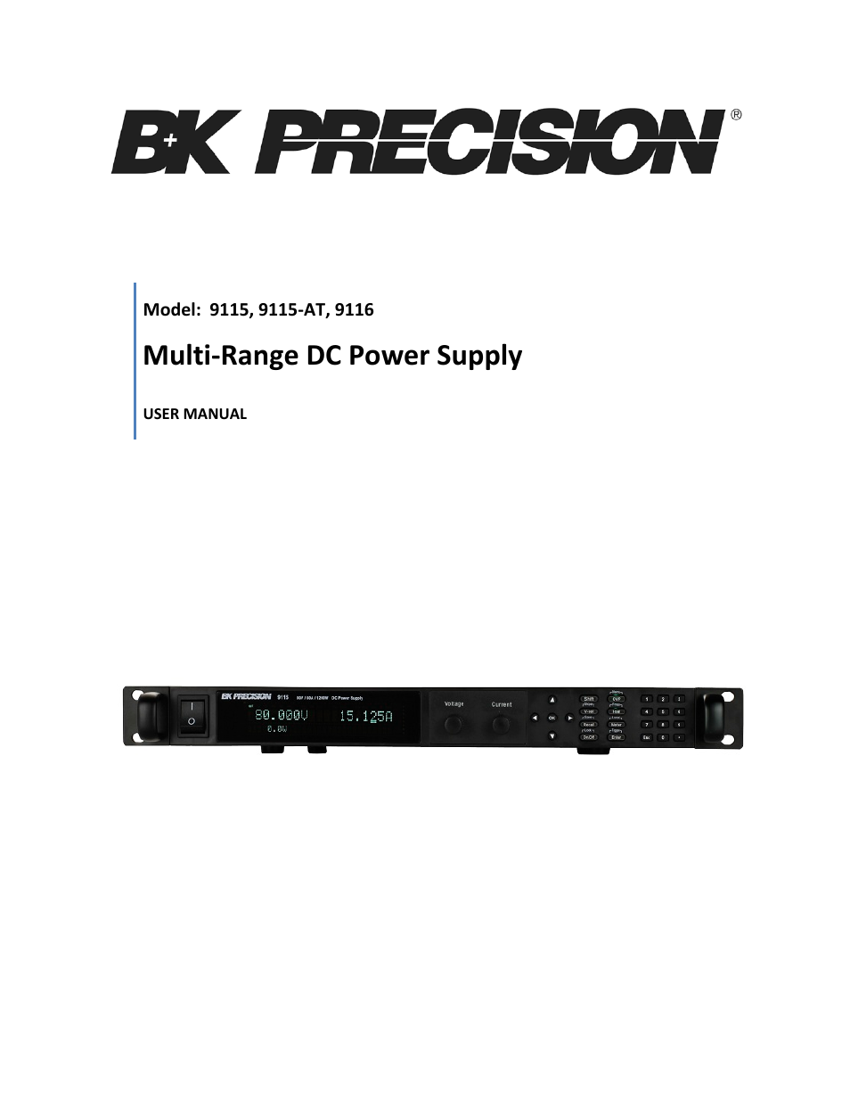 B&K Precision 9116 - Manual User Manual | 74 pages