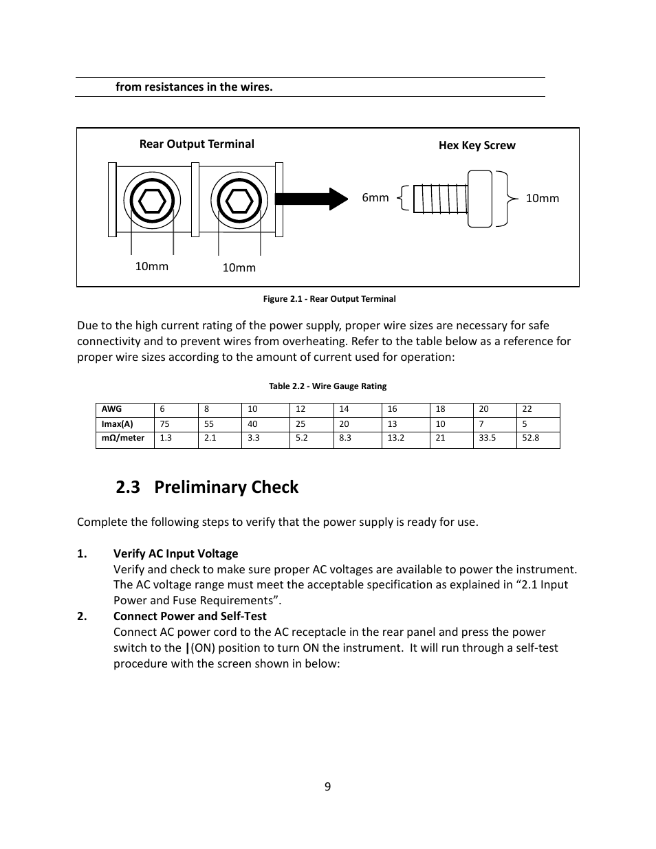 3 preliminary check, Preliminary check | B&K Precision 9116 - Manual User Manual | Page 22 / 74