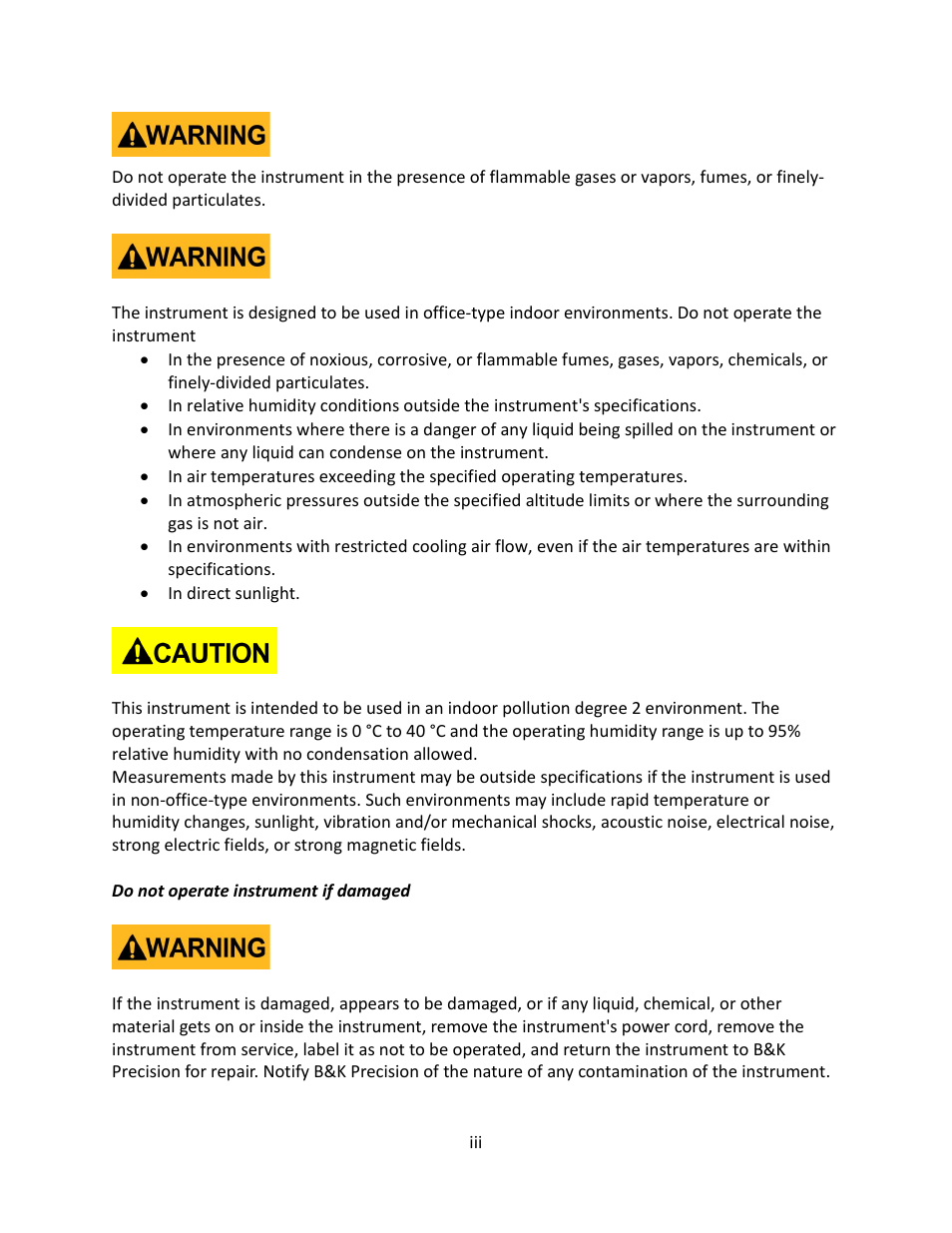 B&K Precision 9116 - Manual User Manual | Page 4 / 74
